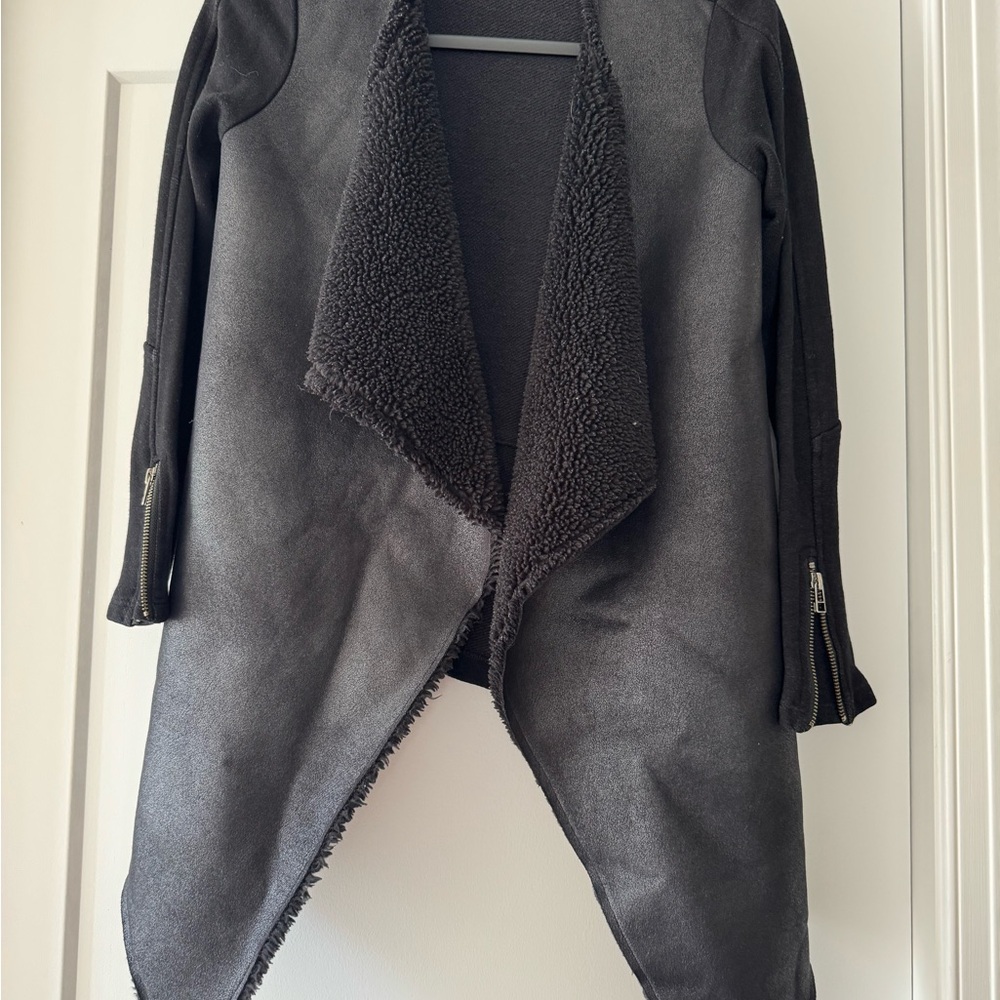 Velvet by Graham & Spencer Dark Gray Teddy Jacket